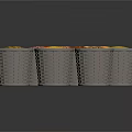 Various Colored Grains Arranged in Gray Woven Baskets on Black Background