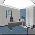 Modern Beauty Salon Interior With Blue Curtains White Glass Cabinets And Treatment Bed