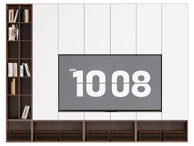 Modern TV background wall TV cabinet 3d model