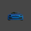 Blue Modern Sports Car With Streamlined Body Design And Stylish Wheels