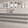 Air Conditioner Vents With Square Round And Strip Shapes In Various Modern Designs