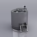 Laboratory Stainless Steel Cylindrical Vessel With Digital Display And Step Ladder