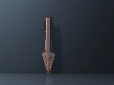Contemporary Bronze Wall Lamp With Angular Geometric Design And Sleek Metallic Finish For Indoor 3d model