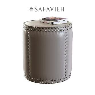 Vintage sofa stool Safavieh Paula Ottoman pouf 3d model