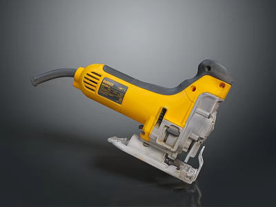 Industrial Electric Jigsaw With Yellow Body Ergonomic Handle And Precision Cutting 3d model