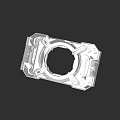 Game Movie Character With Transparent Mechanical Ring Structure Design Elements 3d model