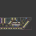 Modern Internet Cafe Interior Design With Front Counter Neon Lights And Price Screens
