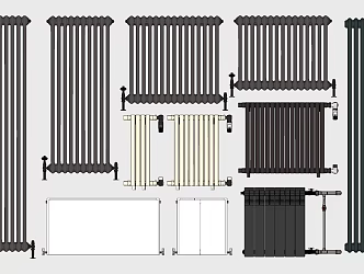 Modern heating pipe radiator combination 3d model