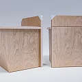 Wooden Public Chair Design With Table And Stools For Public Spaces