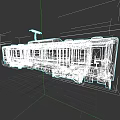 Vintage Green Train With Multiple Carriages Windows And Roof Antenna