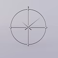 Modern Round Wall Clock With Minimalist Metal Frame And Black Hands