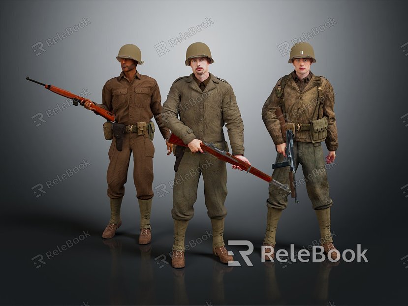 Modern Soldier Military Warrior Characters model