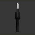 Modern Black Electrical Plug With Two Prongs 3D Model Design 3d model