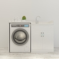 Washing Machine White Washing Machine Washing Machine Companion 3d model