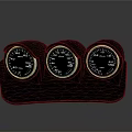 Automotive Car Parts Black Gauge Cluster Featuring Speedometer Tachometer Clear