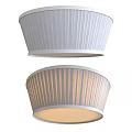 Modern Striped Ceiling Lights With Two Tone Fabric Shades And White Frames 3d model