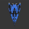 Advanced Blue Sleek Futuristic Spaceship Design For Cosmic Aerospace Missions