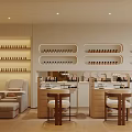 Yanti's Sara Modern Minimalist Storefront With Glass Doors Display Shelves And Light Toned Walls
