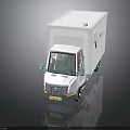 White Box Truck With Modern Design Cab And Cargo Box For Transportation