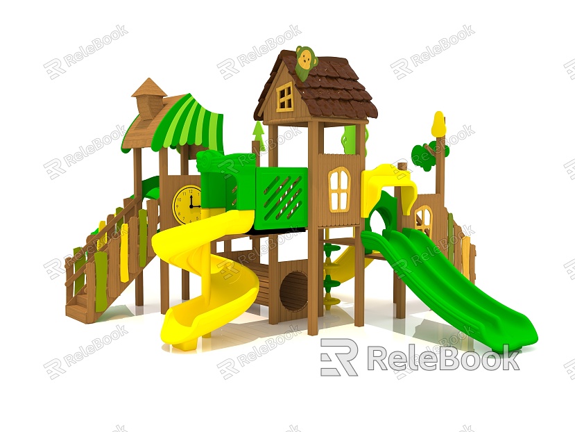 Amusement combination outdoor slide children's play equipment model