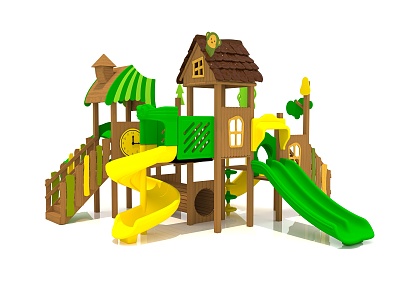 Amusement combination outdoor slide children's play equipment model