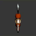Red Horse With White Mane Tail Yellow Saddle Brown Bridle And White Hooves