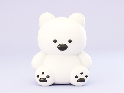 Cartoon Bear Teddy Bear Doll 3d model