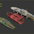 Three Old And New Boats Displaying Diverse Hull Colors And Cabin Designs