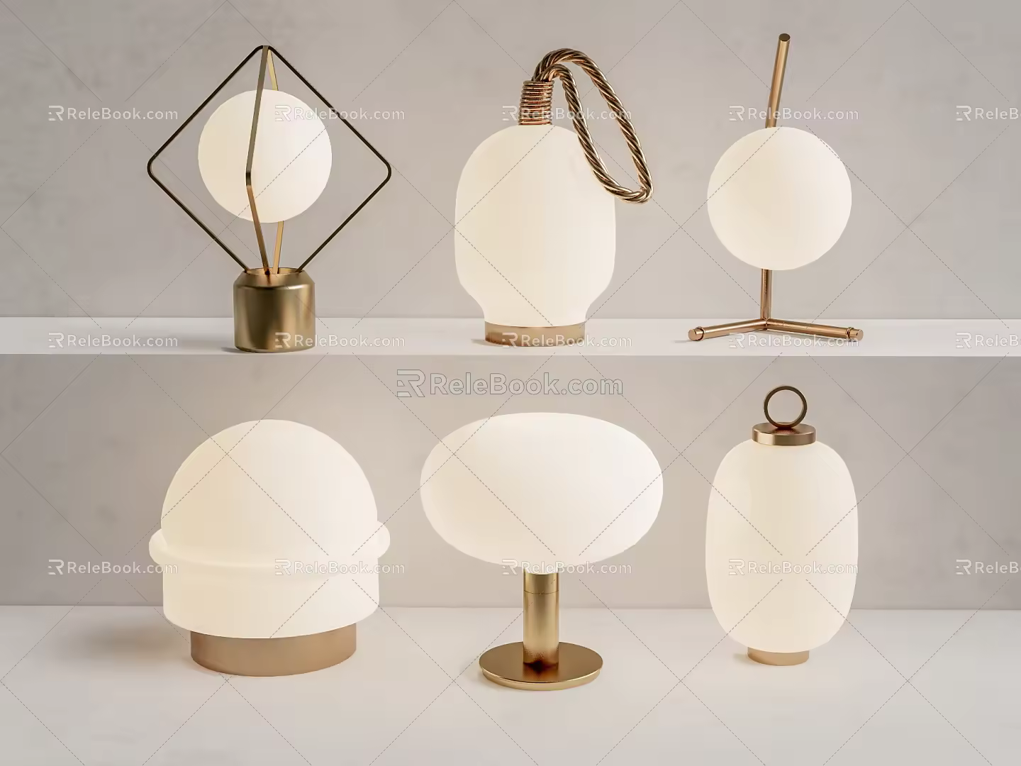 Light Luxury Table Lamp Metal Table Lamp 3d model