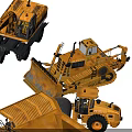 Heavy Duty Yellow Bulldozer With Tracks Large Blade And Mechanical Cab