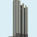 Modern High Rise Residential Building With Contemporary Exterior And Glass Windows