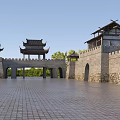 Ancient Architecture Traditional Design With Overhanging Eaves And Wooden Brackets