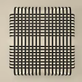 Contemporary Wall Sconce Featuring Geometric Grid Design And Black White Finish