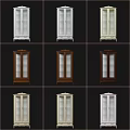 Elegant White Wine Cabinet Featuring Glass Doors Ornate Top And Bottom Drawers