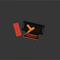 Modern toolbox iron box multi-layer toolbox iron box 3d model