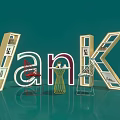 Vanke 3D Letter Display With Bookshelves Chairs Table And Modern Interior