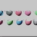 Multicolored Face Masks With Earloop Design In Blue Pink Green And Gray