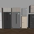Refrigerator Midea Refrigerator Cabinet Mini Refrigerator Double Door Refrigerator Zero Embedded Refrigerator 3d model