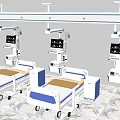 Modern sickbed ward 3d model