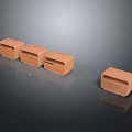 Four Light Brown Wooden Chest of Drawers with Three in a Row and One Separate
