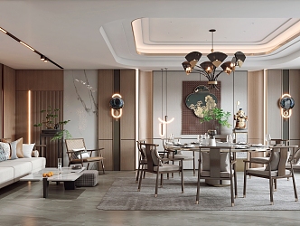 New Chinese Private Room Restaurant Private Room 3d model