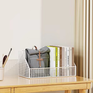 Study desk schoolbag book pen container curtain skirting latex paint 3d model