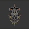 Steampunk Mechanical Device With Gears Spikes Green Gem And Metal Components