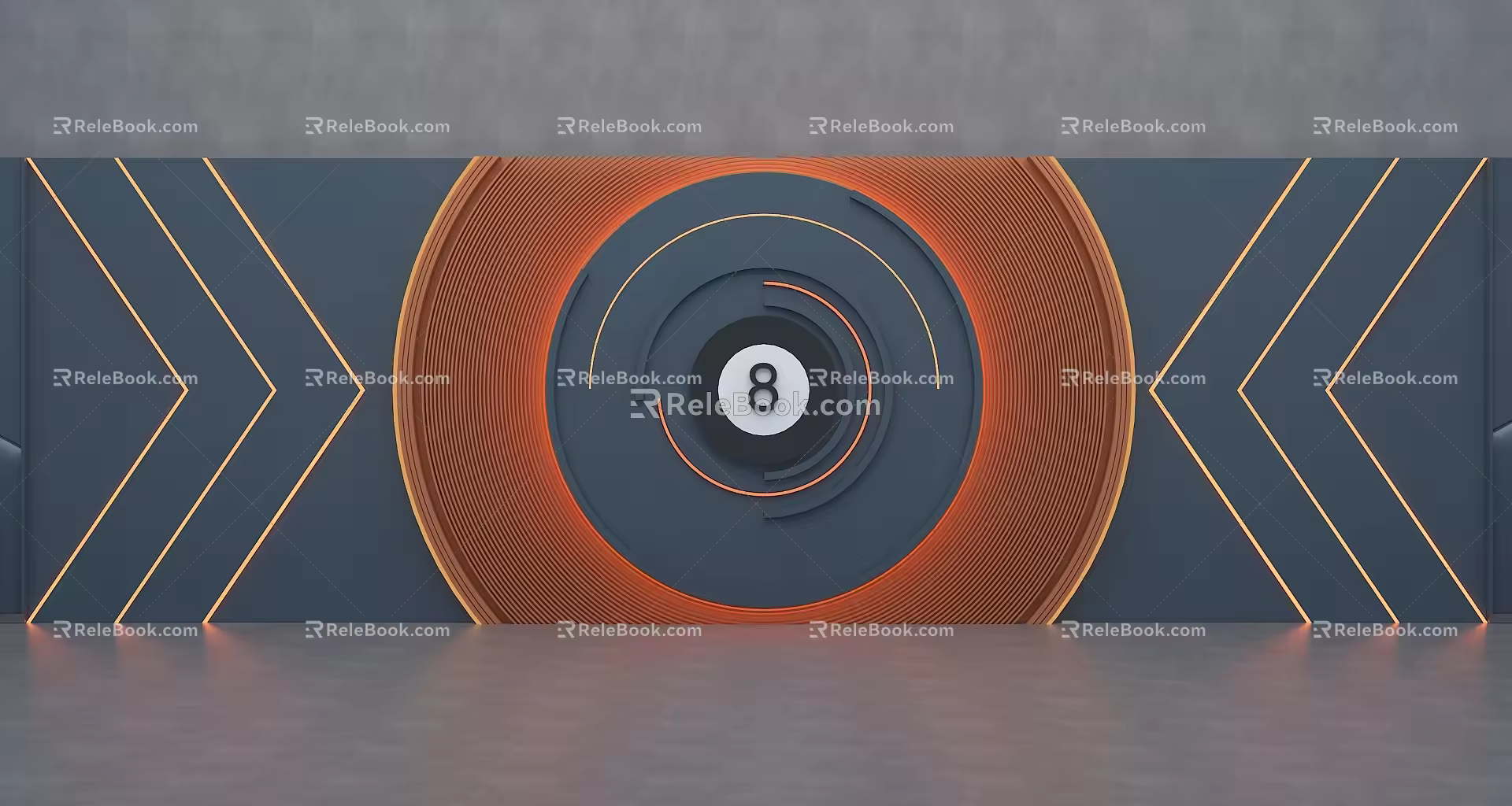 Audio background wall 3d model