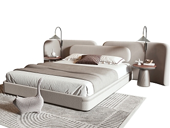 Modern Double Bed 3d model