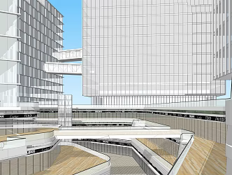 modern office building high-rise office building 3d model
