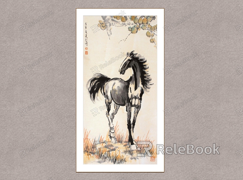 New Chinese Animal Painting Xu Beihong Horse model