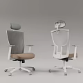 Comfortable Ergonomic Office Chair With Mesh Back Headrest Adjustable Armrests And Rolling Wheels