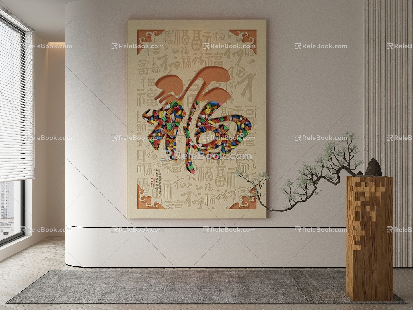 New Chinese Decorative Painting model