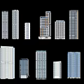 Modern High Rise Building Exterior With Different Architectural Structures And Glass Facades